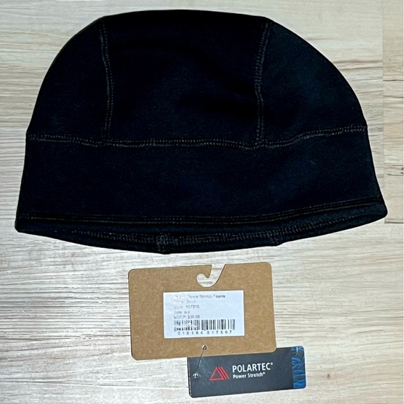 New! Oiselle Polertec Run Training Hat Beanie Pony Tail holder, Black, One Size - Picture 2 of 5